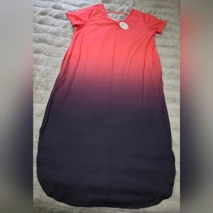 NWT XXL Pink and Black Ombre Maxi Dress